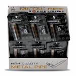 Transparent Glass Pipe with Metal Screen