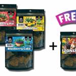 Strawberry Pie 10gr + Lemon Pie 10gr + Blueberry Cake 10gr + FREE Zoniana 5+3gr